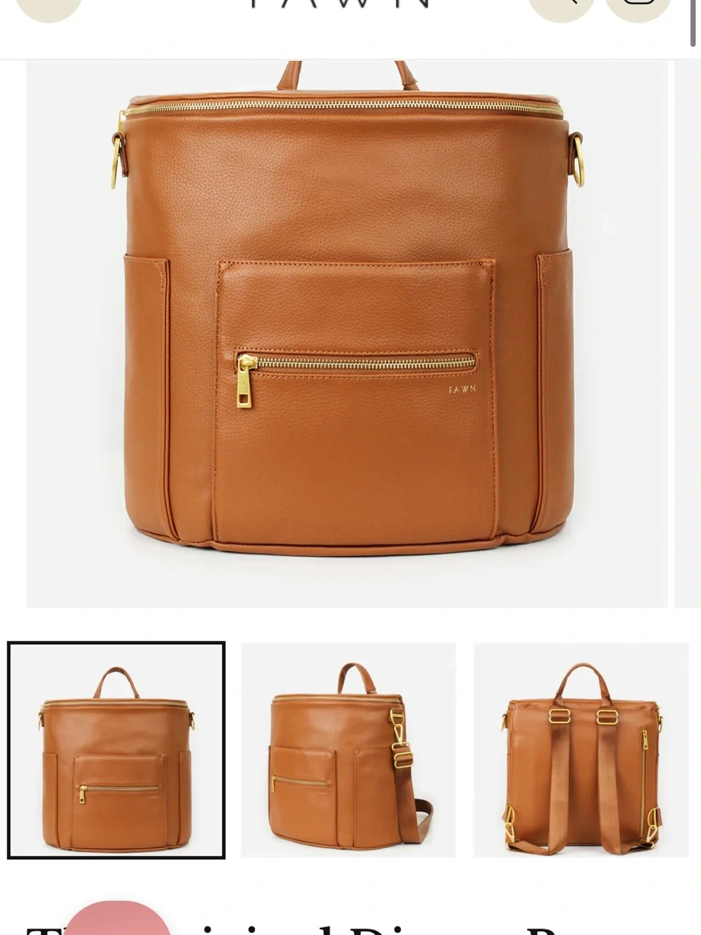 Fawn design diaper bag
